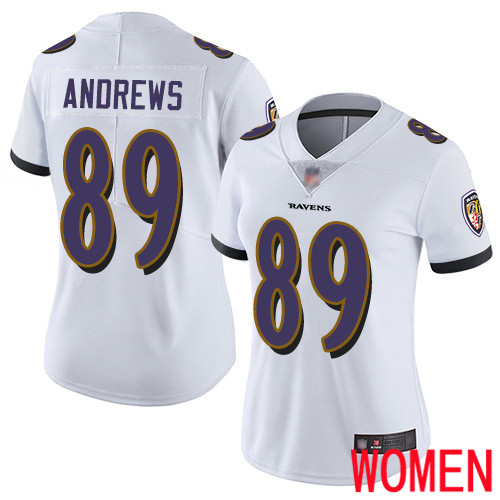 Baltimore Ravens Limited White Women Mark Andrews Road Jersey NFL Football 89 Vapor Untouchable